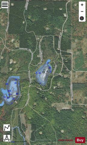 Town Line Lake depth contour Map - i-Boating App - Satellite