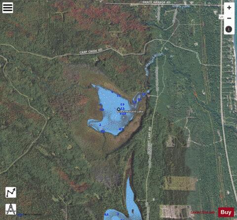 Black Mallard Lake depth contour Map - i-Boating App - Satellite