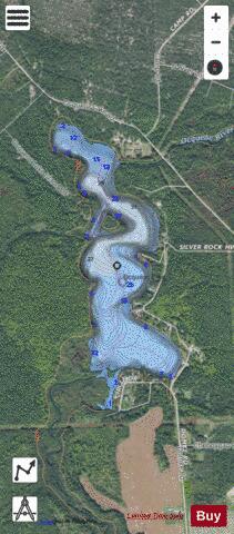 Ocqueoc Lake depth contour Map - i-Boating App - Satellite