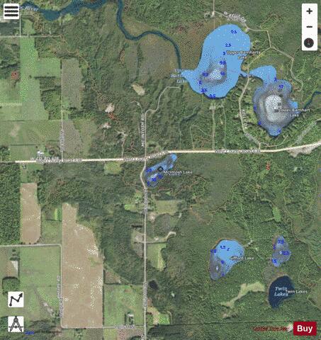 McIntosh Lake depth contour Map - i-Boating App - Satellite