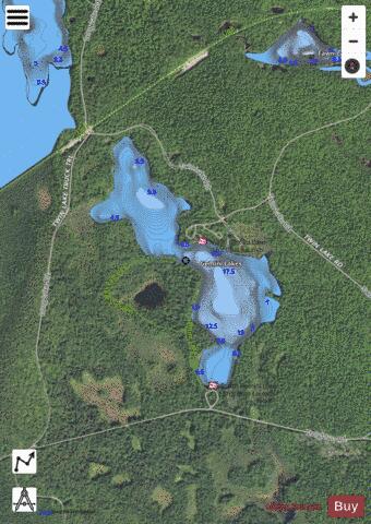 Gemini Lakes depth contour Map - i-Boating App - Satellite
