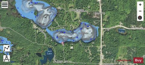 Dodge Lake depth contour Map - i-Boating App - Satellite