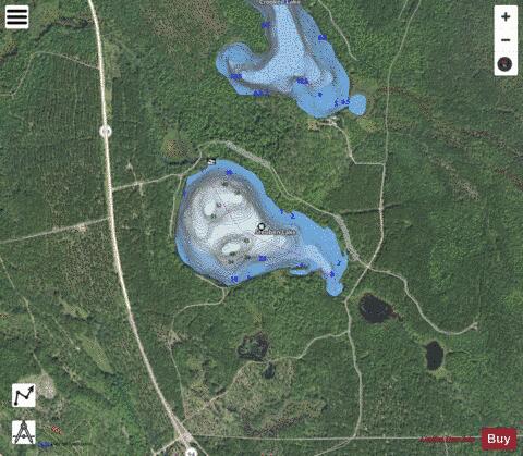 Steuben Lake depth contour Map - i-Boating App - Satellite