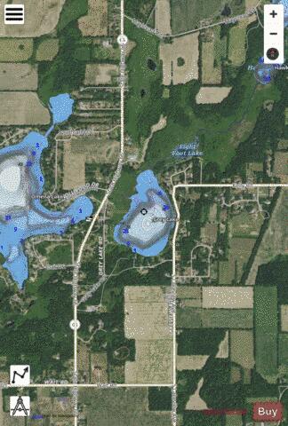 Grey Lake depth contour Map - i-Boating App - Satellite