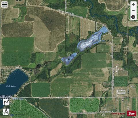 Little Marl Lake depth contour Map - i-Boating App - Satellite