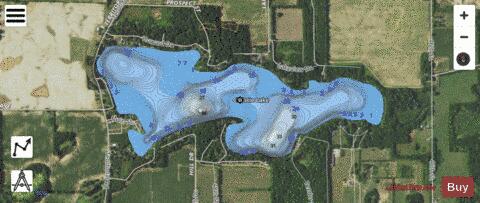 Christie Lake depth contour Map - i-Boating App - Satellite