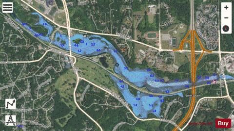 Geddes Pond depth contour Map - i-Boating App - Satellite