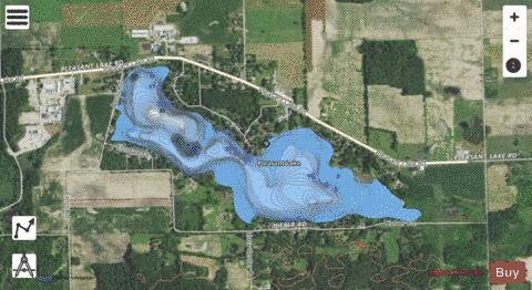 Pleasant Lake depth contour Map - i-Boating App - Satellite