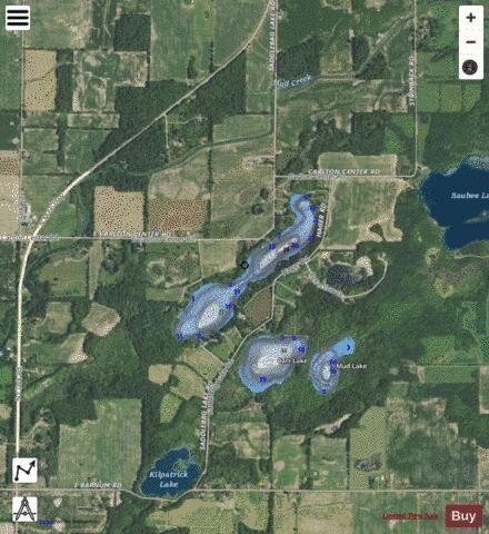 Saddlebag Lake depth contour Map - i-Boating App - Satellite