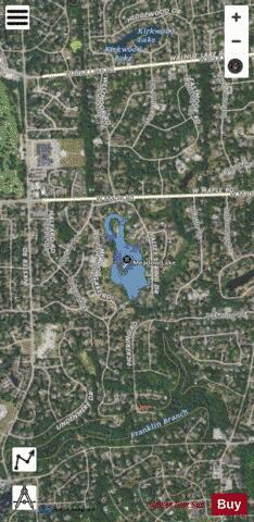 Meadow Lake depth contour Map - i-Boating App - Satellite
