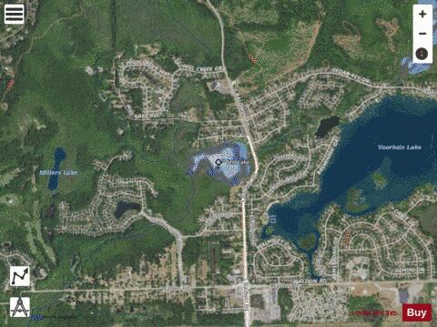 Mill Lake depth contour Map - i-Boating App - Satellite