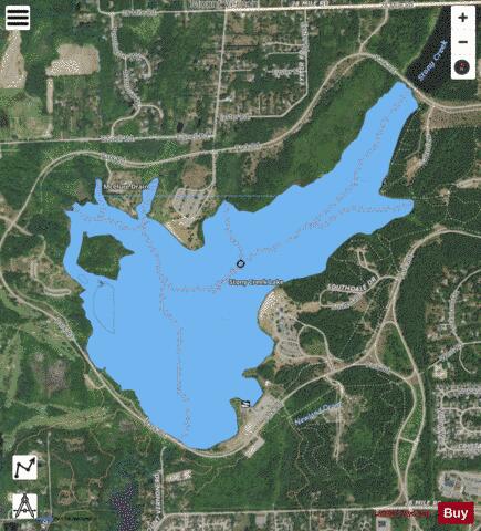 Stoney Creek Lake depth contour Map - i-Boating App - Satellite