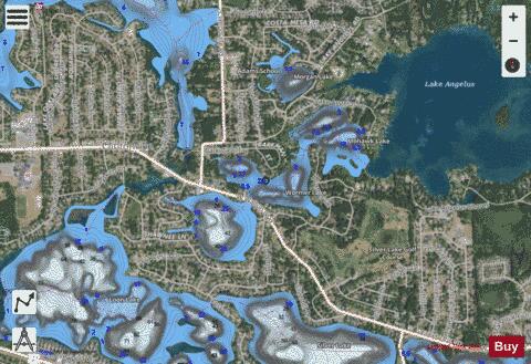 Wormer Lake depth contour Map - i-Boating App - Satellite