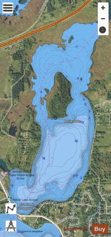 Peltier depth contour Map - i-Boating App - Satellite