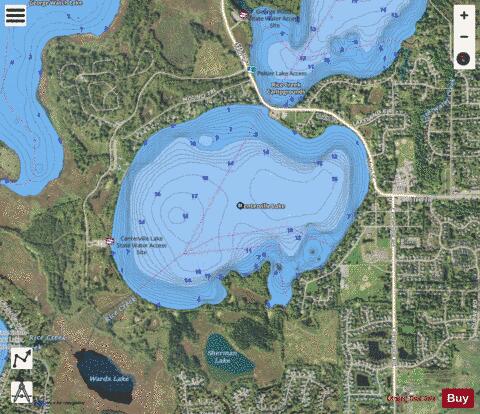 Centerville depth contour Map - i-Boating App - Satellite