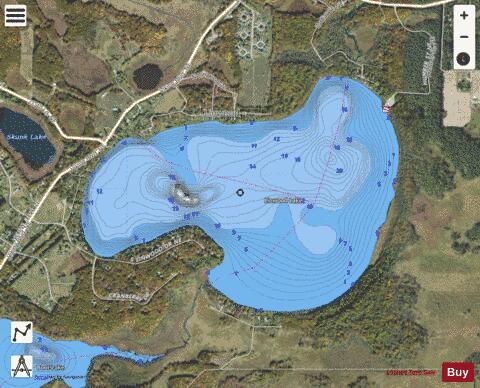 Linwood depth contour Map - i-Boating App - Satellite