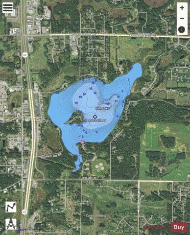 Ham depth contour Map - i-Boating App - Satellite