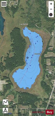Deer depth contour Map - i-Boating App - Satellite