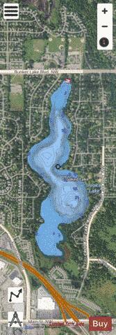 Crooked depth contour Map - i-Boating App - Satellite