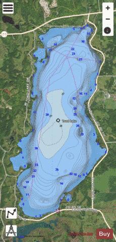 Toad depth contour Map - i-Boating App - Satellite