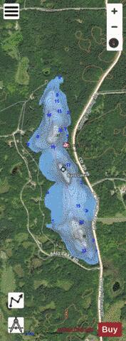 Bass depth contour Map - i-Boating App - Satellite
