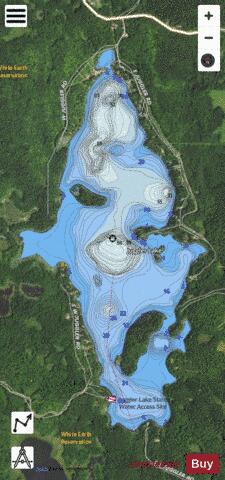 Juggler depth contour Map - i-Boating App - Satellite