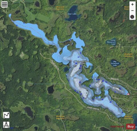 Big Sugar Bush depth contour Map - i-Boating App - Satellite