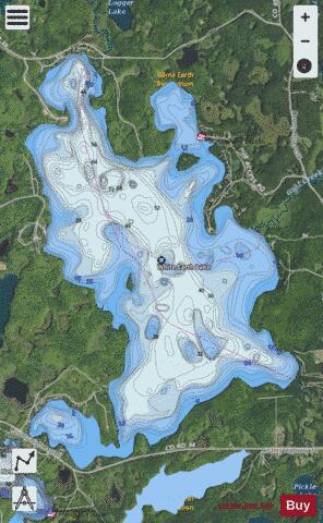 White Earth depth contour Map - i-Boating App - Satellite