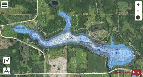Buffalo depth contour Map - i-Boating App - Satellite