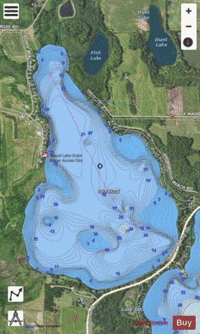 Maud depth contour Map - i-Boating App - Satellite