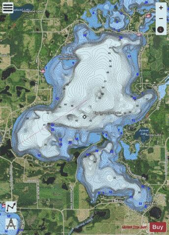 Big Cormorant depth contour Map - i-Boating App - Satellite