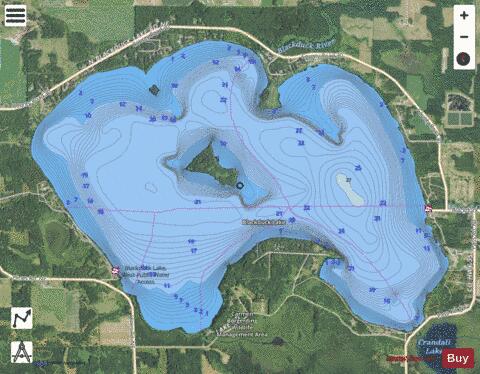 Blackduck depth contour Map - i-Boating App - Satellite