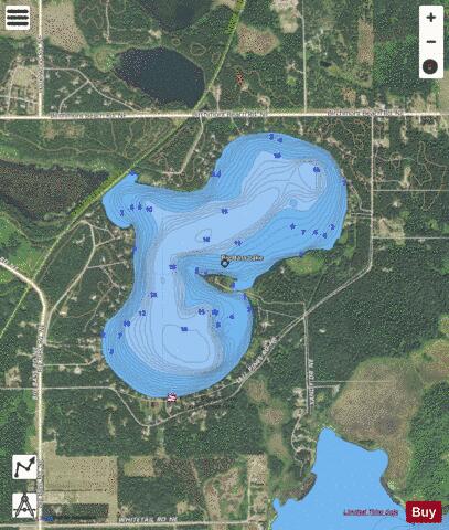 Big Bass (east basin) depth contour Map - i-Boating App - Satellite