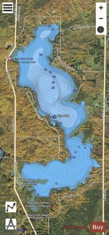 Big depth contour Map - i-Boating App - Satellite