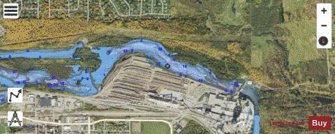 Knife Falls Reservoir depth contour Map - i-Boating App - Satellite