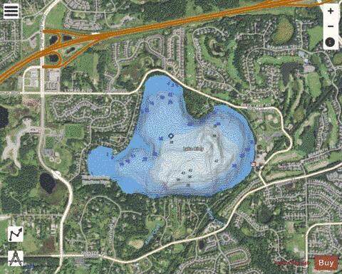 Riley depth contour Map - i-Boating App - Satellite