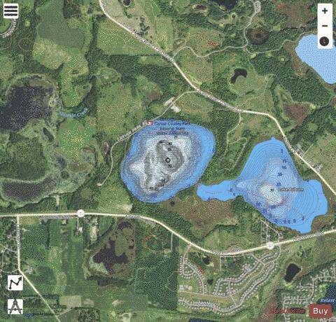 West Auburn depth contour Map - i-Boating App - Satellite