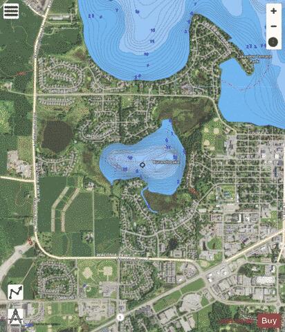 Burandt depth contour Map - i-Boating App - Satellite