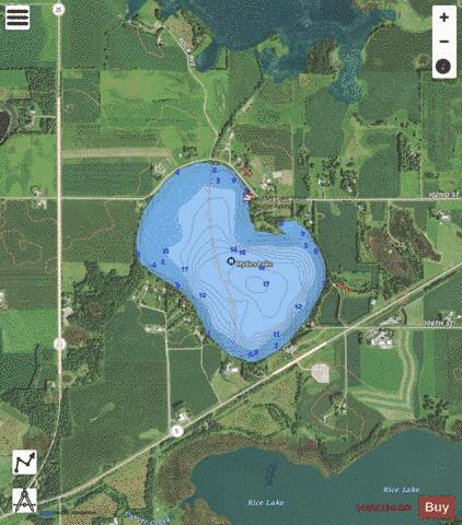 Hydes depth contour Map - i-Boating App - Satellite