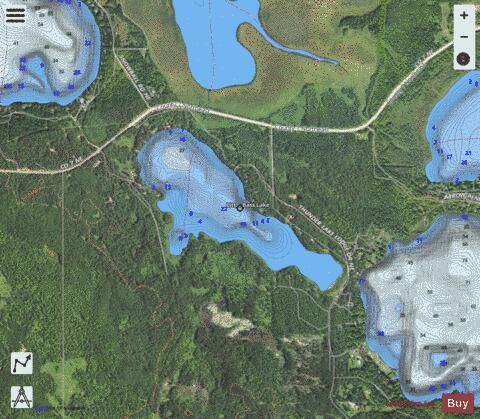 Little Bass depth contour Map - i-Boating App - Satellite
