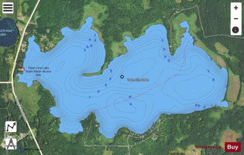 Town Line depth contour Map - i-Boating App - Satellite