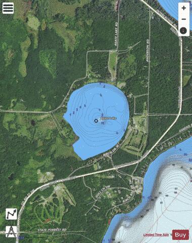 Agate depth contour Map - i-Boating App - Satellite