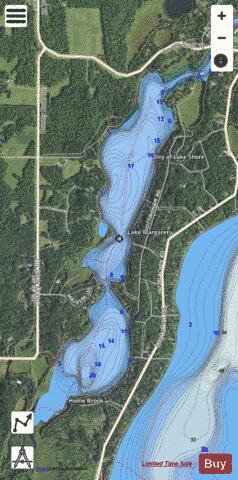 Margaret depth contour Map - i-Boating App - Satellite