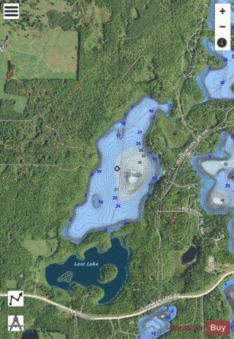 Kid depth contour Map - i-Boating App - Satellite