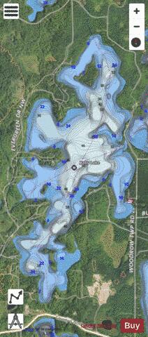 Baby depth contour Map - i-Boating App - Satellite