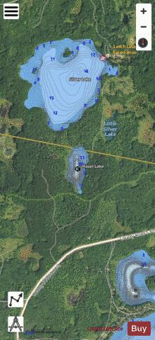 Hazel depth contour Map - i-Boating App - Satellite