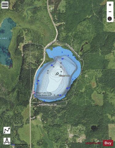 Pillager depth contour Map - i-Boating App - Satellite