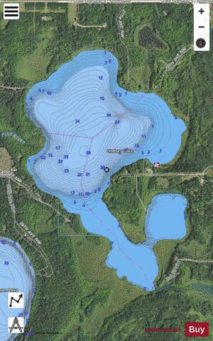 Lind depth contour Map - i-Boating App - Satellite