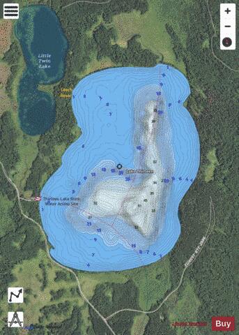 Thirteen depth contour Map - i-Boating App - Satellite