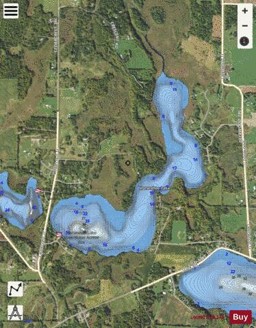 Horseshoe depth contour Map - i-Boating App - Satellite